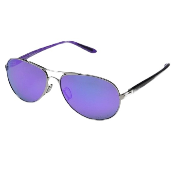 Oakley Accessories - Oakley Purple and Silver Polarized Aviator Sunglasses